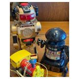 Collection of 1980s Action Figures, Robots, and Toy Vehicles