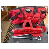 Oregon 1.5 Ton Scissor Jack with 2 Jack Stands and Carry Bag