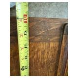 Vintage Treadle Sewing Machine in Ornate Wood Cabinet with Drawers