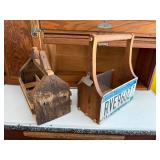 Set of 2 Rustic Wooden Caddies with Minnesota License Plate and Bottle Openers