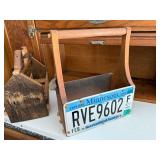 Set of 2 Rustic Wooden Caddies with Minnesota License Plate and Bottle Openers