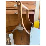 Set of 2 Rustic Wooden Caddies with Minnesota License Plate and Bottle Openers