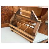 Set of 2 Rustic Wooden Caddies with Minnesota License Plate and Bottle Openers