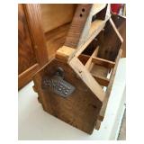 Set of 2 Rustic Wooden Caddies with Minnesota License Plate and Bottle Openers