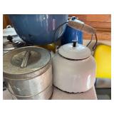 Collection of Vintage Enamelware and Metal Kitchenware