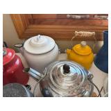 Collection of Vintage Enamelware and Metal Kitchenware