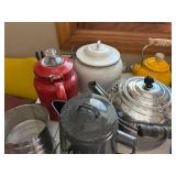Collection of Vintage Enamelware and Metal Kitchenware