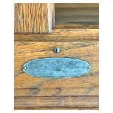 Antique Oak Hoosier Cabinet with Porcelain Top and Flour Bin