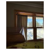 Vintage Wooden Wardrobe Armoire with Mirror and Drawers, 63x43x20 in