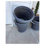 Set of 3 Large Decorative Outdoor Planter Pots
