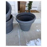 Set of 3 Large Decorative Outdoor Planter Pots