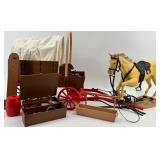 Gabriel Prairie Wagon 4-in-1 Playset with Lone Ranger Horse