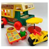 Vintage Fisher-Price Play Family Camper Toy Set with Figures and Accessories