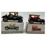 Vintage Toy Car Collection including Tonka with Figures and Plastic Hut Set