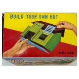 Vintage Toy Car Collection including Tonka with Figures and Plastic Hut Set