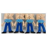 Vintage Toy Car Collection including Tonka with Figures and Plastic Hut Set