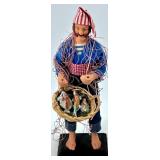 Set of 5 Nautical Fisherman and Sailor Figurines with Accessories