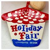 Vintage Holiday Fair 1963 Clown Doll and Felt Tribal Figure Doll