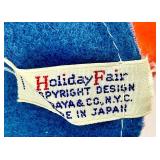 Vintage Holiday Fair 1963 Clown Doll and Felt Tribal Figure Doll