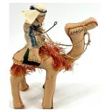 Collection of Vintage Middle Eastern Handmade Figurines and Camels