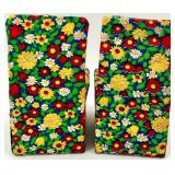 Set of 2 Vintage Floral Doll Armchairs with 2 Doll Ottomans