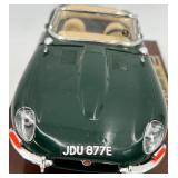 Lot of 2 Diecast Cars: Mercedes-Benz SSK Model and Jaguar E-Type Convertible Model