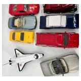 Lot of 20 Die-Cast Model Cars, Airplanes, and Space Shuttle Including 1987 Cadillac Allante Pewter