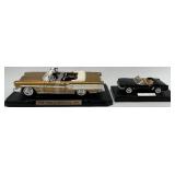 2 Diecast Model Cars Including 1958 Pontiac Bonneville and Convertible
