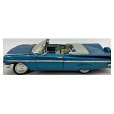 Set of 2 - Diecast Classic Car Models 1959 Chevrolet Convertible and White Coupe