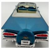 Set of 2 - Diecast Classic Car Models 1959 Chevrolet Convertible and White Coupe