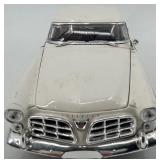 Set of 2 - Diecast Classic Car Models 1959 Chevrolet Convertible and White Coupe