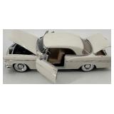 Set of 2 - Diecast Classic Car Models 1959 Chevrolet Convertible and White Coupe