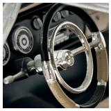 Set of 2 - Diecast Classic Car Models 1959 Chevrolet Convertible and White Coupe