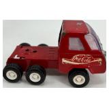 Collection of 9 Vintage Die-Cast Toy Vehicles Including Tonka, Coca-Cola, and John Deere