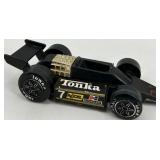 Collection of 9 Vintage Die-Cast Toy Vehicles Including Tonka, Coca-Cola, and John Deere