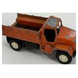 Collection of 9 Vintage Die-Cast Toy Vehicles Including Tonka, Coca-Cola, and John Deere