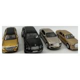 Set of 4 Die-Cast Limousine Model Cars including Mercedes Maybach, Bentley, Rolls-Royce