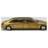 Set of 4 Die-Cast Limousine Model Cars including Mercedes Maybach, Bentley, Rolls-Royce