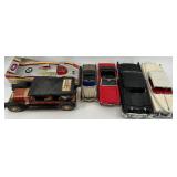 Collection of 6 including Vintage Diecast Model Cars and Ceramic Whiskey Decanter