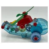 Vintage Fisher-Price Dump Truck, Clear Helicopter, and John Deere Toy Tractor Lot