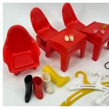 Vintage Doll Furniture, Accessories, Shoes and Hangers Collection including Barbie