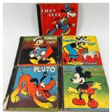 Set of 5 Vintage Walt Disney Story Books - Mickey Mouse, Donald Duck, Goofy, Pluto, and Clarabelle Cow