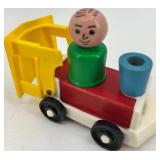 Vintage Fisher-Price Little People Wooden Train Set with Figures