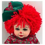 Dolls by Jerri - Raggedy Jim and Raggedy Ann Christmas Porcelain Dolls with Original Boxes