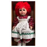 Dolls by Jerri - Raggedy Jim and Raggedy Ann Christmas Porcelain Dolls with Original Boxes