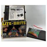 Vintage Lite-Brite Light Art Toy with Box, Pegs, Screens, and Instructions