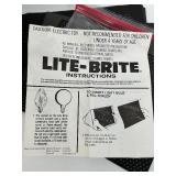 Vintage Lite-Brite Light Art Toy with Box, Pegs, Screens, and Instructions