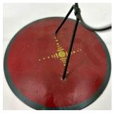 Vintage Circus Wire Balance Sculpture - Two Painted Figures on Red Base