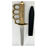 Replica Trench Knife with Brass Knuckle Guard - Prop/Display Piece (U.S. 1818 stamp, CHINA blade)