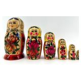Matryoshka Doll Set - Hand-Painted Floral Nesting Dolls